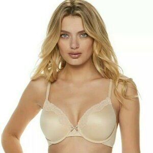 Maidenform Women Bra Full Fit Underwire Comfort Soft Cup Beige Tan Size 38D NEW